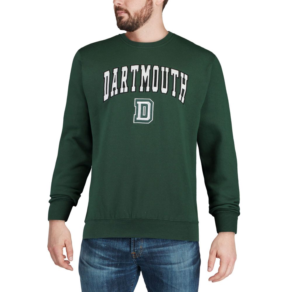 Men's Colosseum Green Dartmouth Big Arch & Logo Crew Neck Sweatshirt