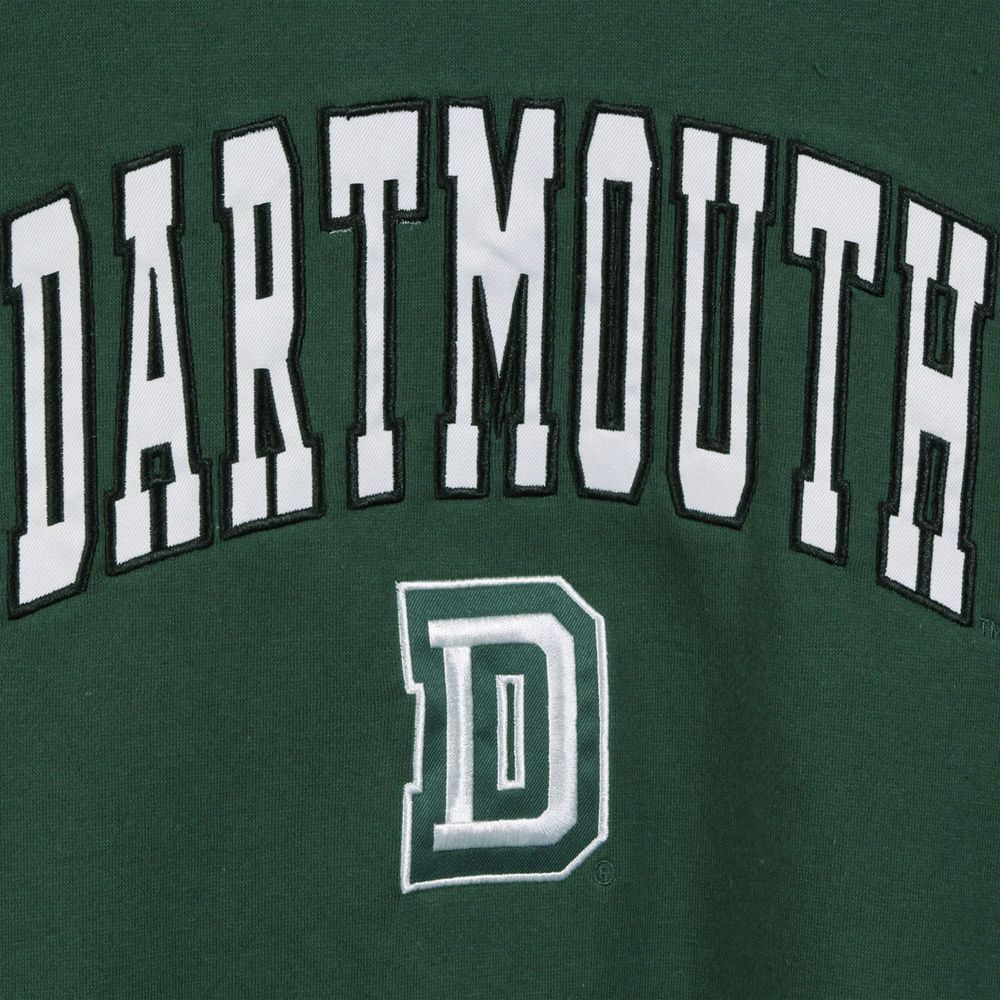 Men's Colosseum Green Dartmouth Big Arch & Logo Crew Neck Sweatshirt