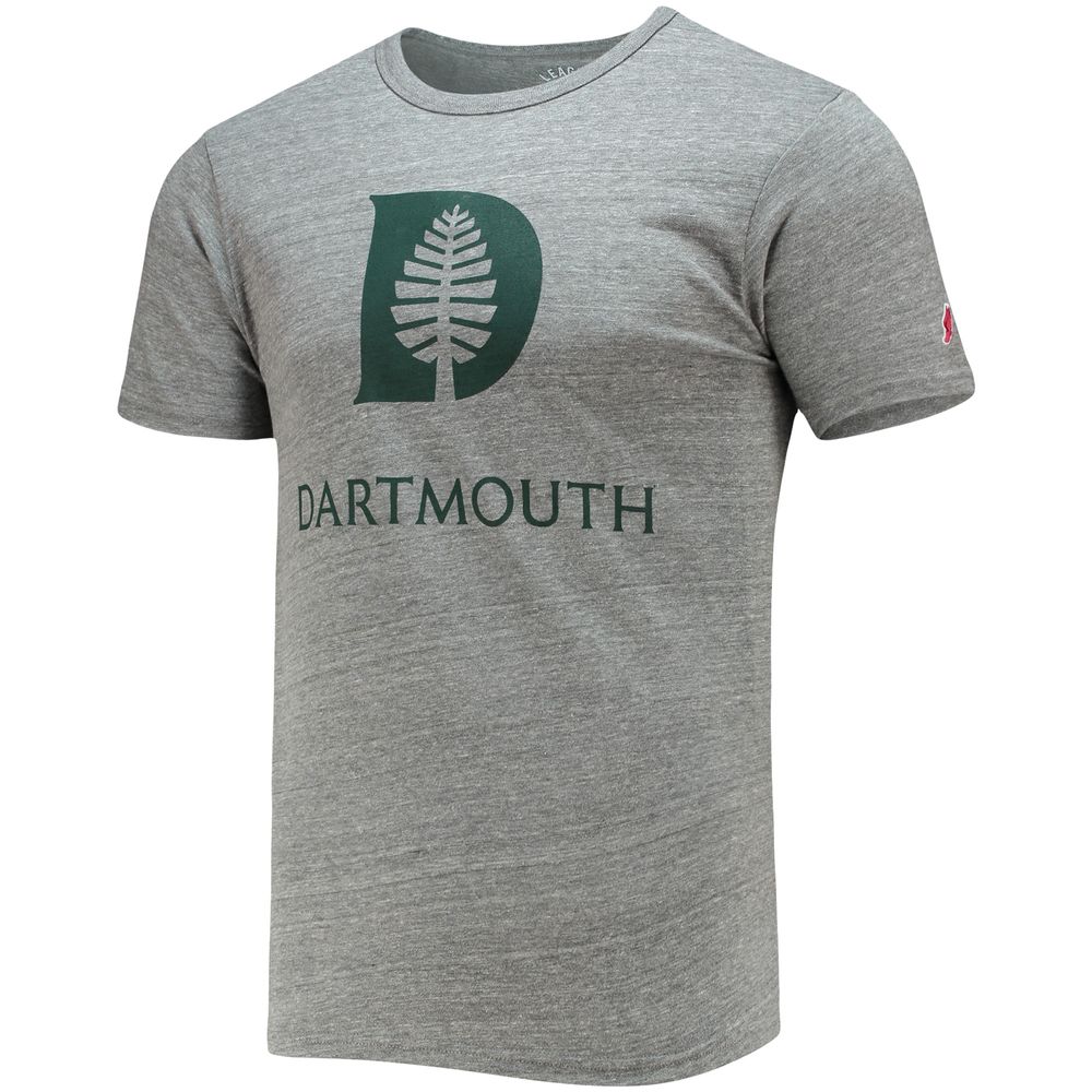 Men's League Collegiate Wear Heathered Gray Dartmouth Big Green Tide Seal Nuevo Victory Falls Tri-Blend T-Shirt