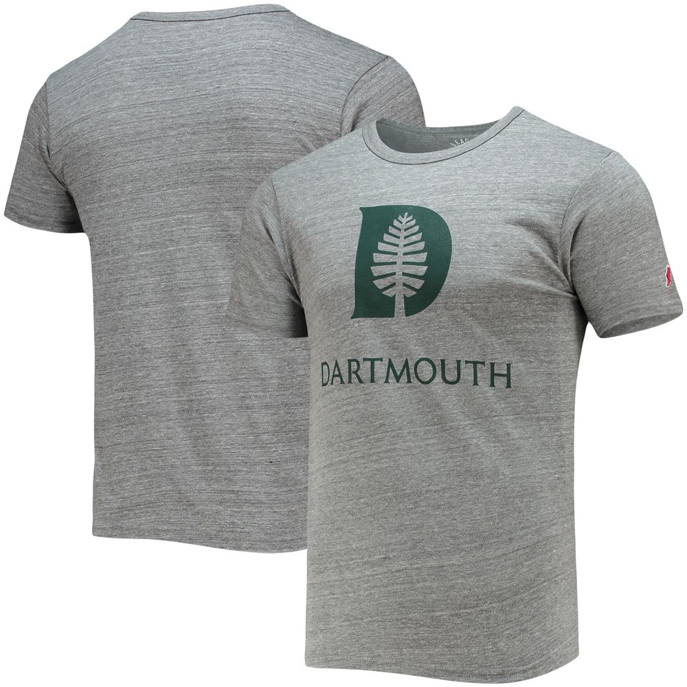 Men's League Collegiate Wear Heathered Gray Dartmouth Big Green Tide Seal Nuevo Victory Falls Tri-Blend T-Shirt