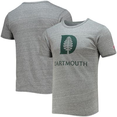 Men's League Collegiate Wear Heathered Gray Dartmouth Big Green Tide Seal Nuevo Victory Falls Tri-Blend T-Shirt