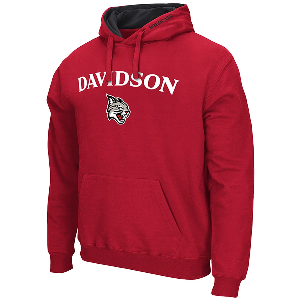 Sweat à capuche Colosseum Red Davidson Wildcats Arch & Logo 3.0 pour hommes