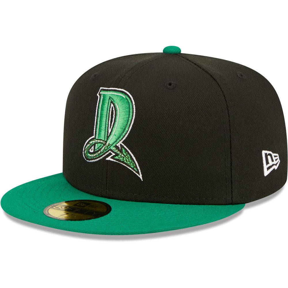 Men's New Era Black Dayton Dragons Authentic Collection 59FIFTY Fitted Hat