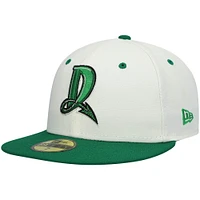 Men's New Era White Dayton Dragons Alternate Authentic Collection 59FIFTY Fitted Hat