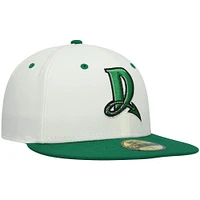 Men's New Era White Dayton Dragons Alternate Authentic Collection 59FIFTY Fitted Hat