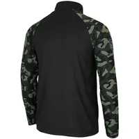 Men's Colosseum Black Dayton Flyers OHT Military Appreciation Take Flight Raglan Quarter-Zip Jacket