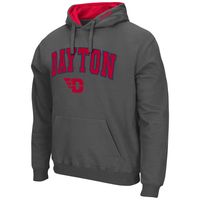 Men's Colosseum Charcoal Dayton Flyers Arch and Logo Pullover Hoodie