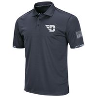 Men's Colosseum Charcoal Dayton Flyers OHT Military Appreciation Digital Camo Polo