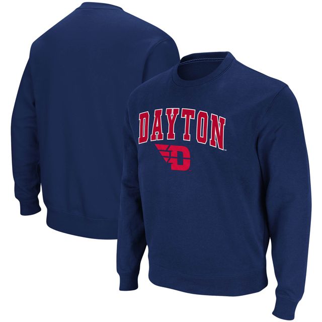 Colosseum Navy Dayton Flyers Arch & Logo Tackle Twill Pullover Homme