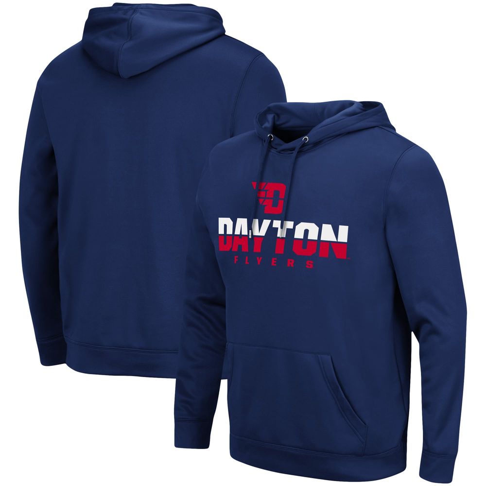 Men's Colosseum Navy Dayton Flyers Lantern Pullover Hoodie