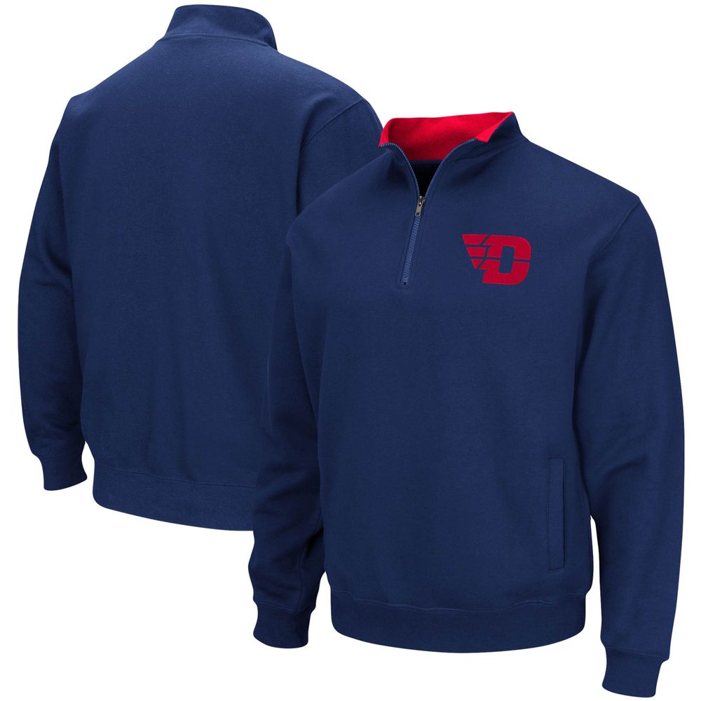 Men's Colosseum Navy Dayton Flyers Tortugas Logo Quarter-Zip Jacket