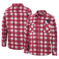 Colosseum Red/White Dayton Flyers Ellis Plaid Full-Snap Shirt Jacket