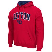 Men's Colosseum Red Dayton Flyers Arch and Logo Pullover Hoodie