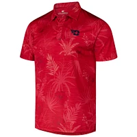 Polo de l'équipe Colosseum rouge Dayton Flyers Palms pour hommes