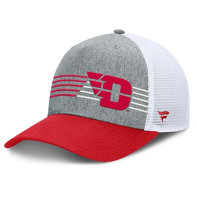 Casquette ajustable pour homme Fanatics Heather Grey/Red Dayton Flyers Profile Trucker