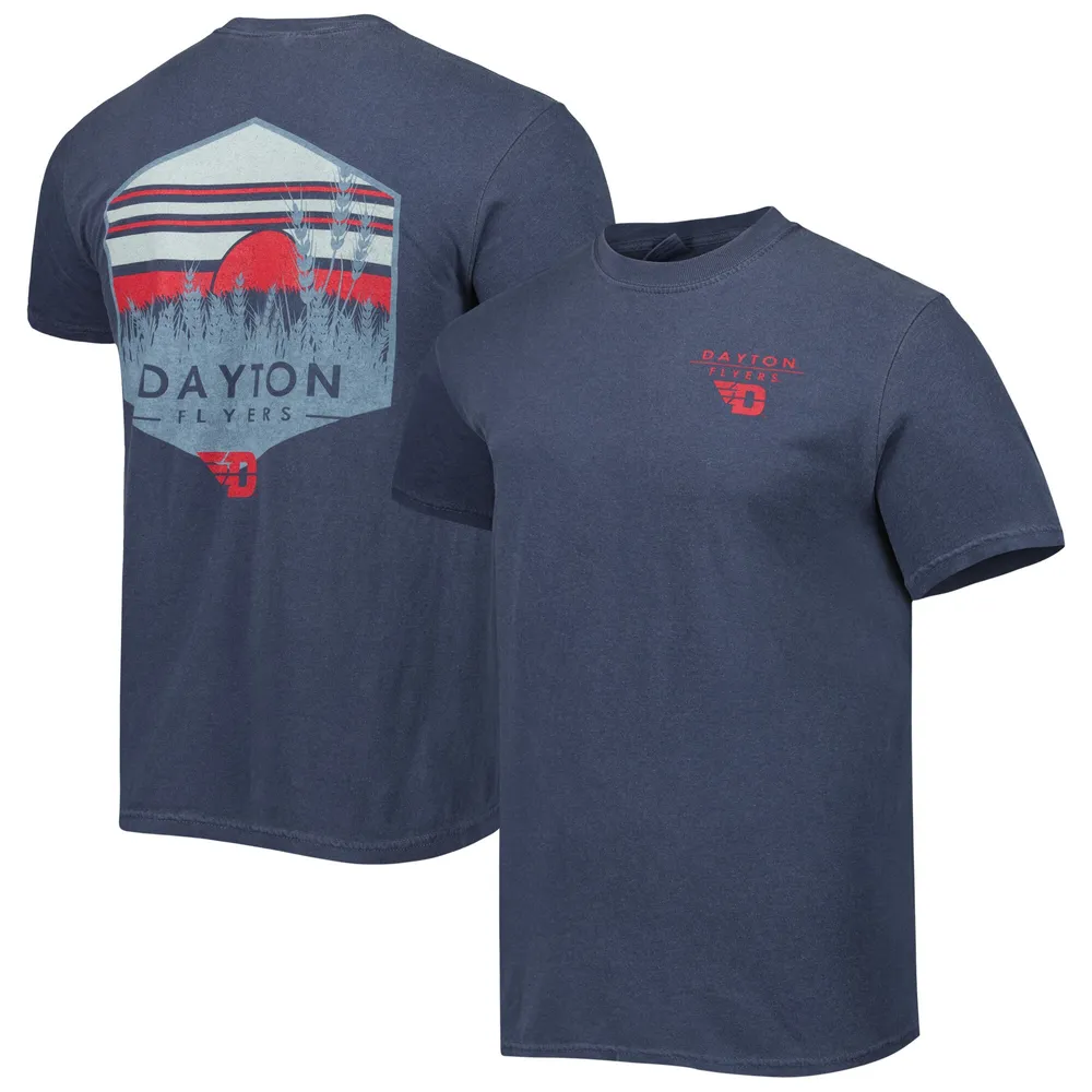 Men's Navy Dayton Flyers Landscape Shield T-Shirt