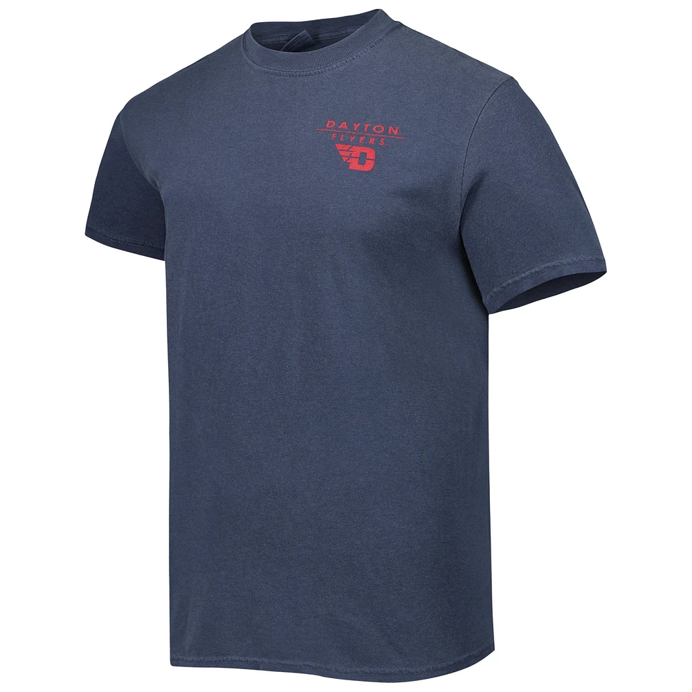 Men's Navy Dayton Flyers Landscape Shield T-Shirt