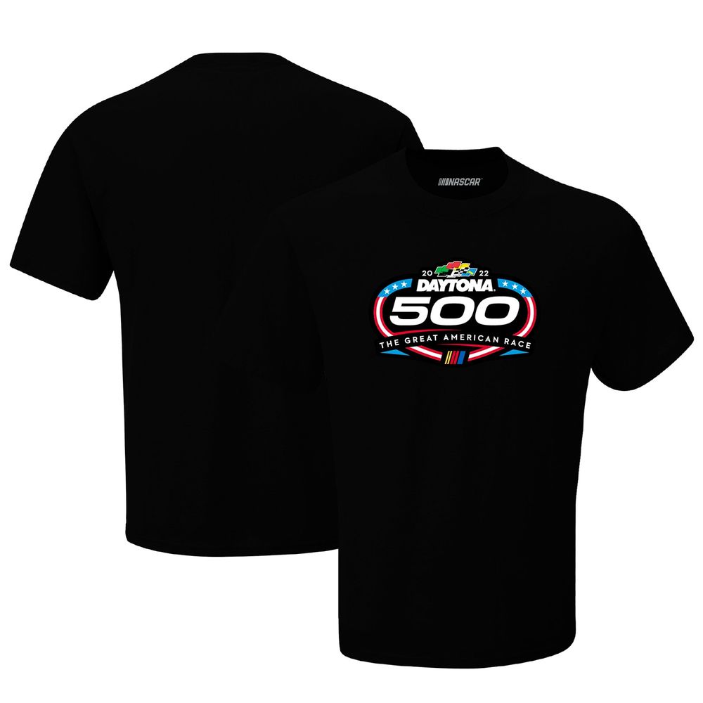 Men's Checkered Flag Black 2022 Daytona 500 T-Shirt