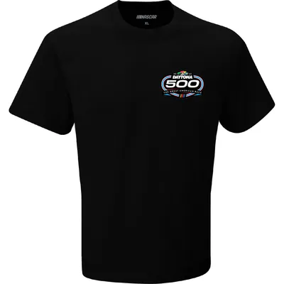 2023 Daytona 500 Checkered Flag American T-Shirt - Black