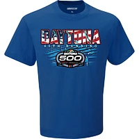 T-shirt aigle patriotique en tricot à deux points Daytona 500 Royal 2023 pour homme