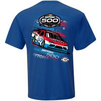 Men's Checkered Flag Royal 2023 Daytona 500 Two Spot T-Shirt