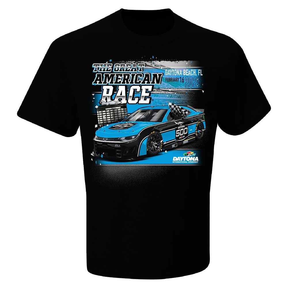 Men's Checkered Flag Sports Black Daytona International Speedway 2025 500 Champions T-Shirt