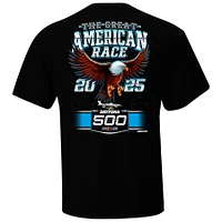 Men's Checkered Flag Sports Black Daytona International Speedway 2025 500 Eagle T-Shirt