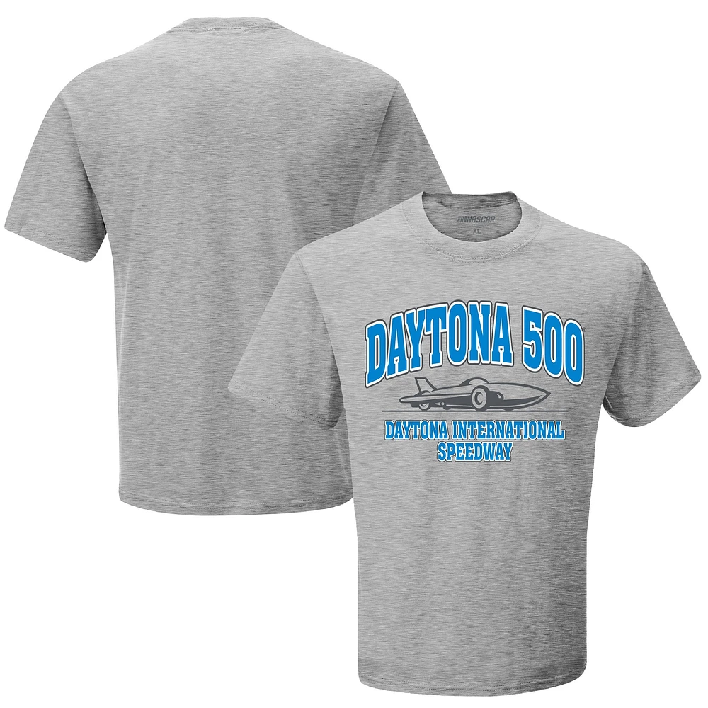 Men's Checkered Flag Sports Gray Daytona International Speedway 500 T-Shirt