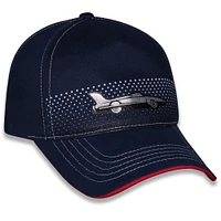 Casquette ajustable Daytona International Speedway Daytona 500 Trophy pour homme avec drapeau à damier et logo bleu marine