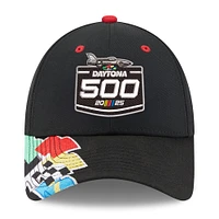 Casquette réglable noire 2025 Daytona 500 9FORTY New Era pour hommes