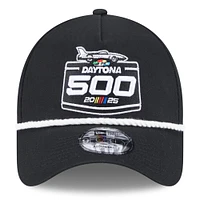 Casquette ajustable en corde A-Frame 9FORTY Daytona International Speedway 2025 Daytona 500 pour homme New Era noire