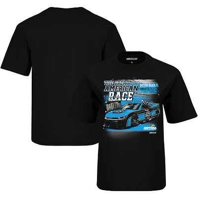 T-shirt graphique noir à damier pour jeunes Daytona International Speedway 2025 500