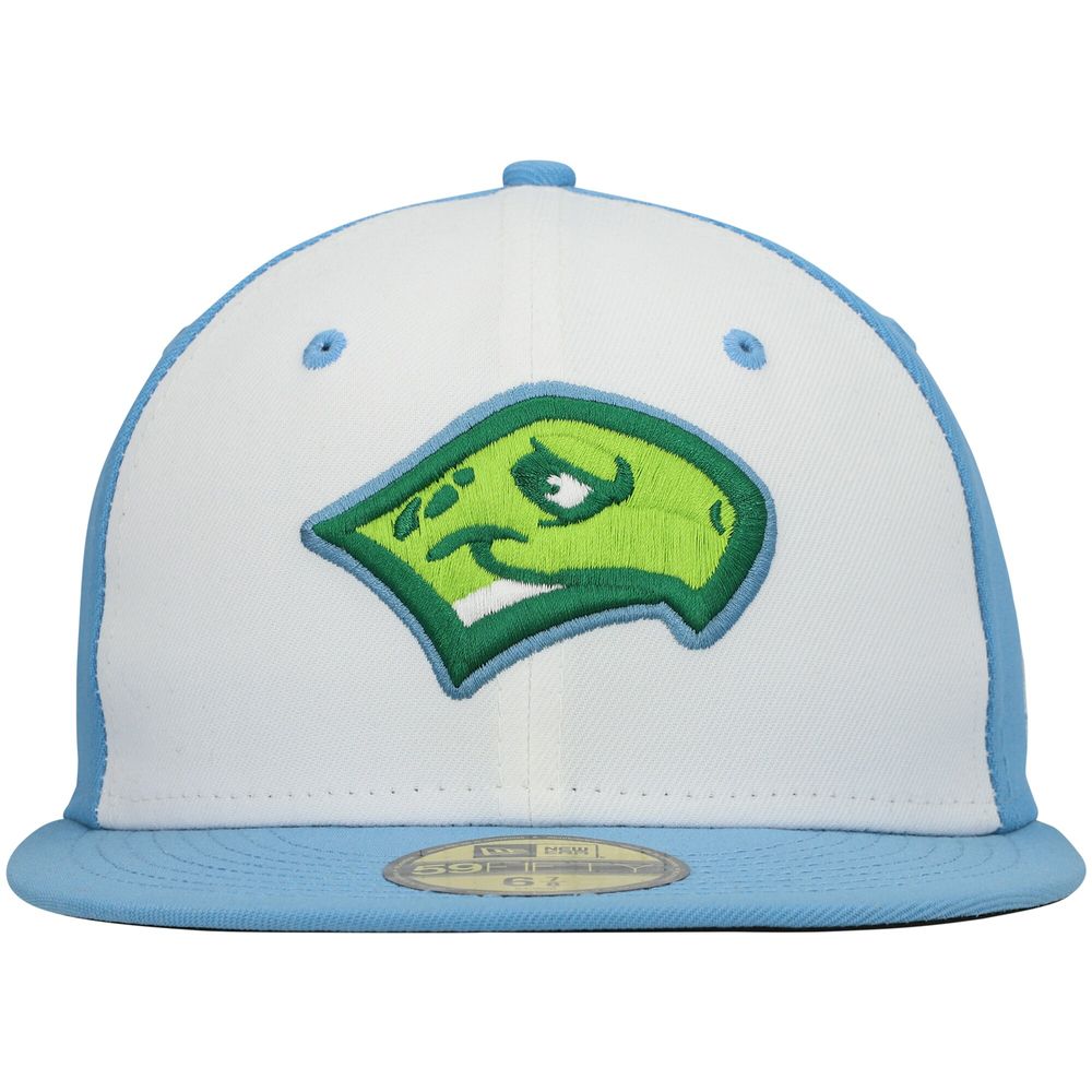 Men's New Era White Daytona Tortugas Authentic Collection Road 59FIFTY Fitted Hat