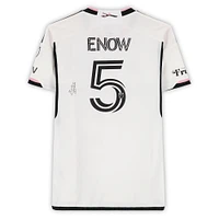 Boris Enow D.C. United Autographed Match-Used #5 White adidas Jersey from the 2024 MLS Season - Size M
