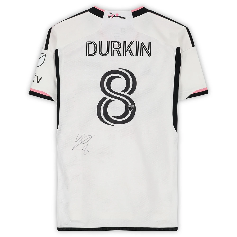 Chris Durkin D.C. United Autographed Match-Used #8 White Jersey from the 2023 MLS Season