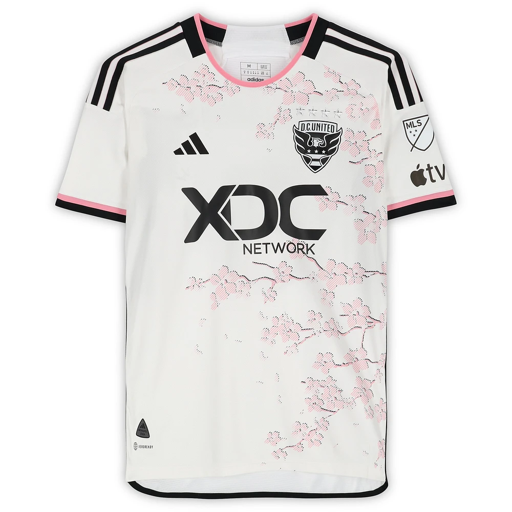 Chris Durkin D.C. United Autographed Match-Used #8 White Jersey from the 2023 MLS Season