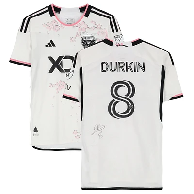 Chris Durkin D.C. United Autographed Match-Used #8 White Jersey from the 2023 MLS Season