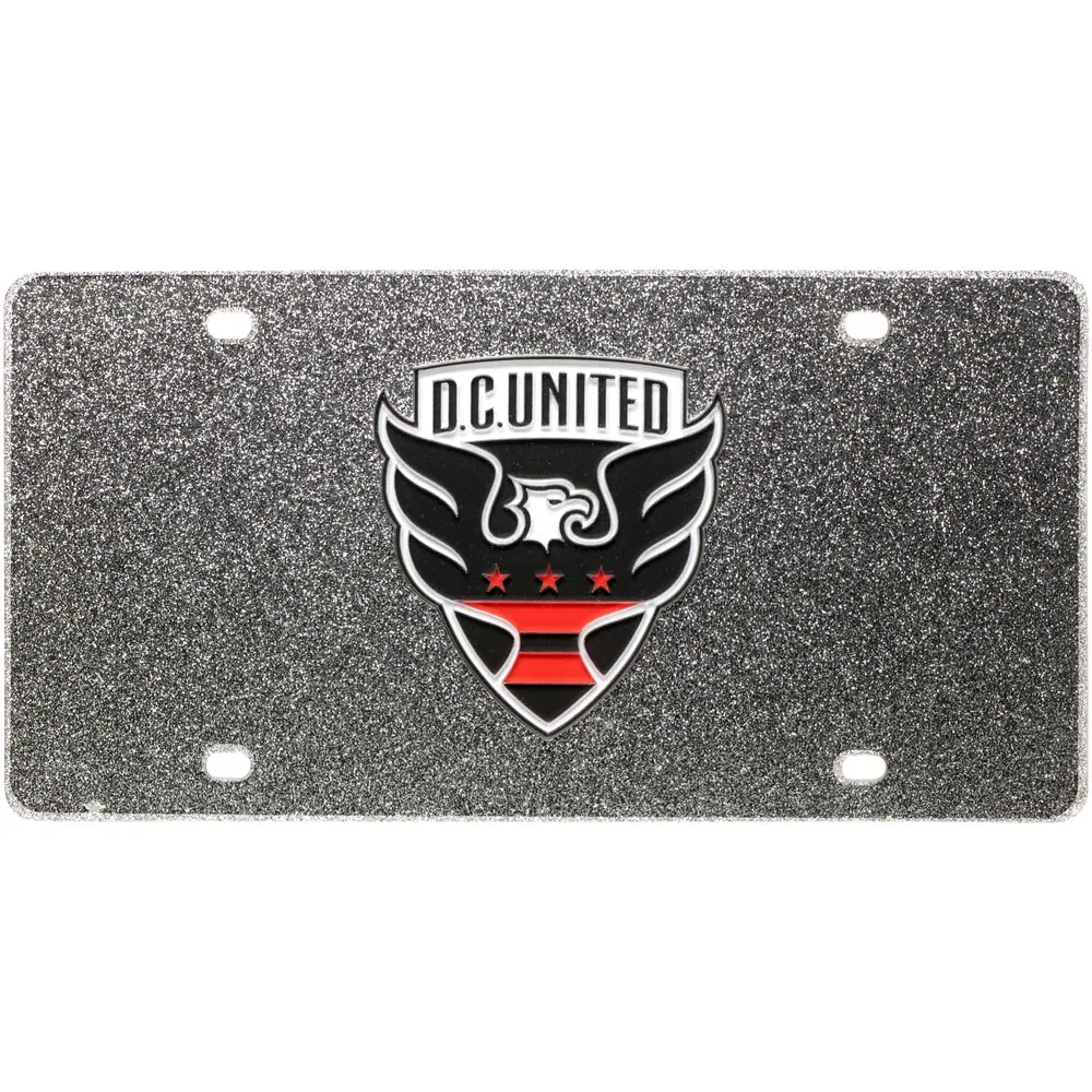 Plaque d'immatriculation à paillettes acryliques D.C. United