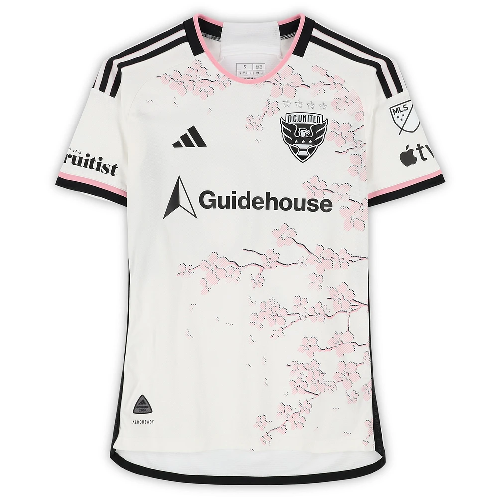 Gabriel Pirani D.C. United Autographed Match-Used #10 White adidas Jersey from the 2024 MLS Season - Size S