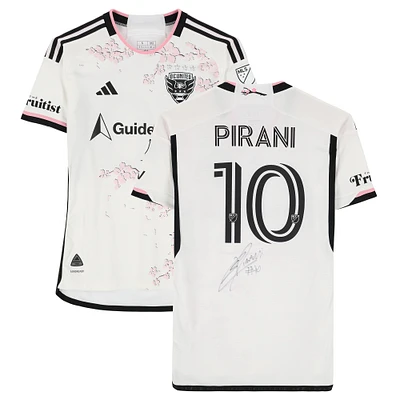Gabriel Pirani D.C. United Autographed Match-Used #10 White adidas Jersey from the 2024 MLS Season - Size S