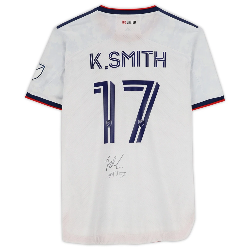 Kimarni Smith D.C. United Autographed Match-Used #17 White Jersey from the 2022 MLS Season
