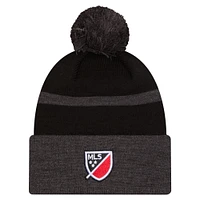 Men's New Era  Black D.C. United 2025 Kickoff Cuffed Knit Hat with Pom