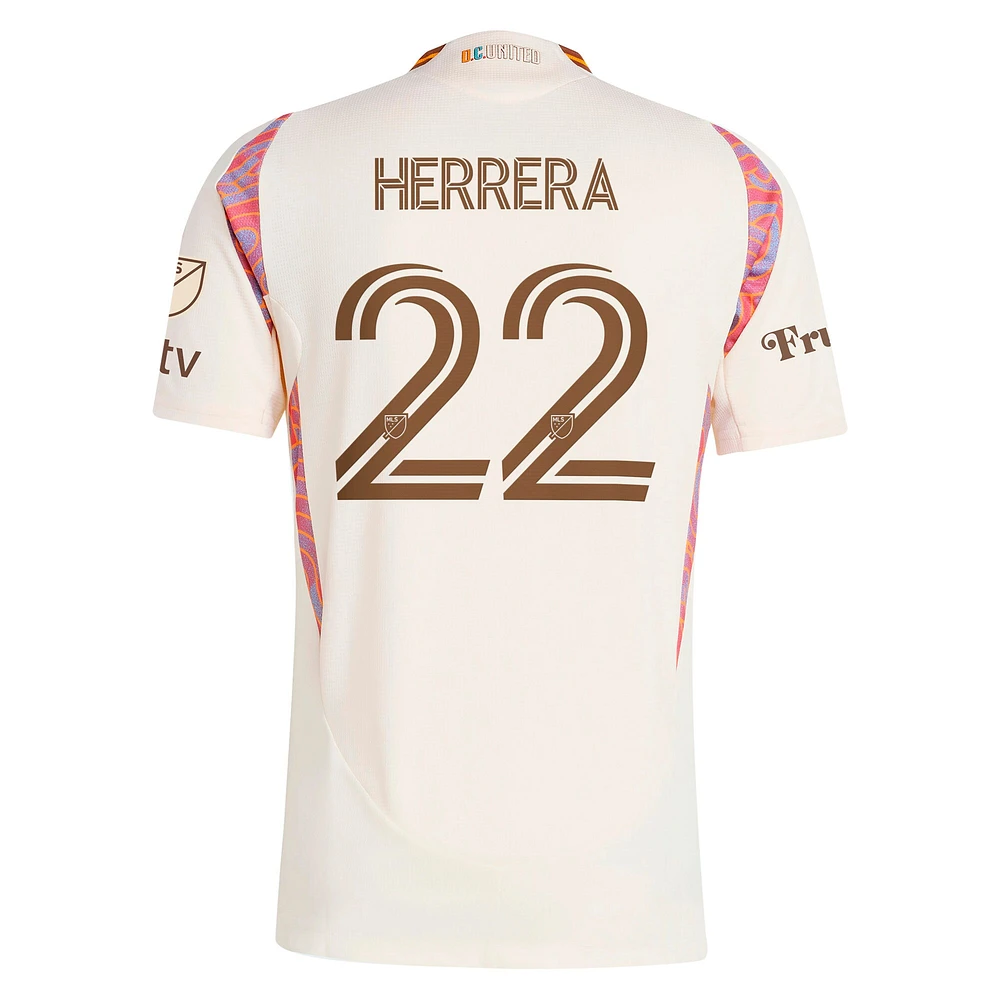 Men's adidas Aaron Herrera Natural D.C. United 2025 The Soul Kit Authentic Player Jersey