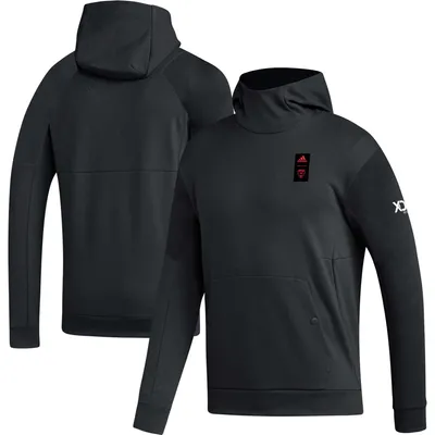 D.C. United adidas 2023 Player Travel Pullover Hoodie - Black