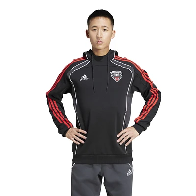 Men's adidas Black D.C. United 2025 Travel Pullover Hoodie