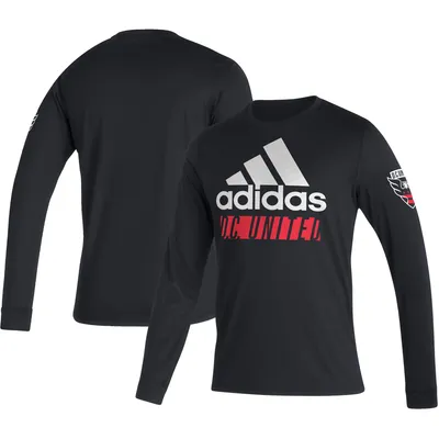 D.C. United adidas Vintage Performance Long Sleeve T-Shirt - Black