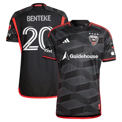 Men's adidas Christian Benteke Black D.C. United 2024 The Icon Kit Authentic Player Jersey