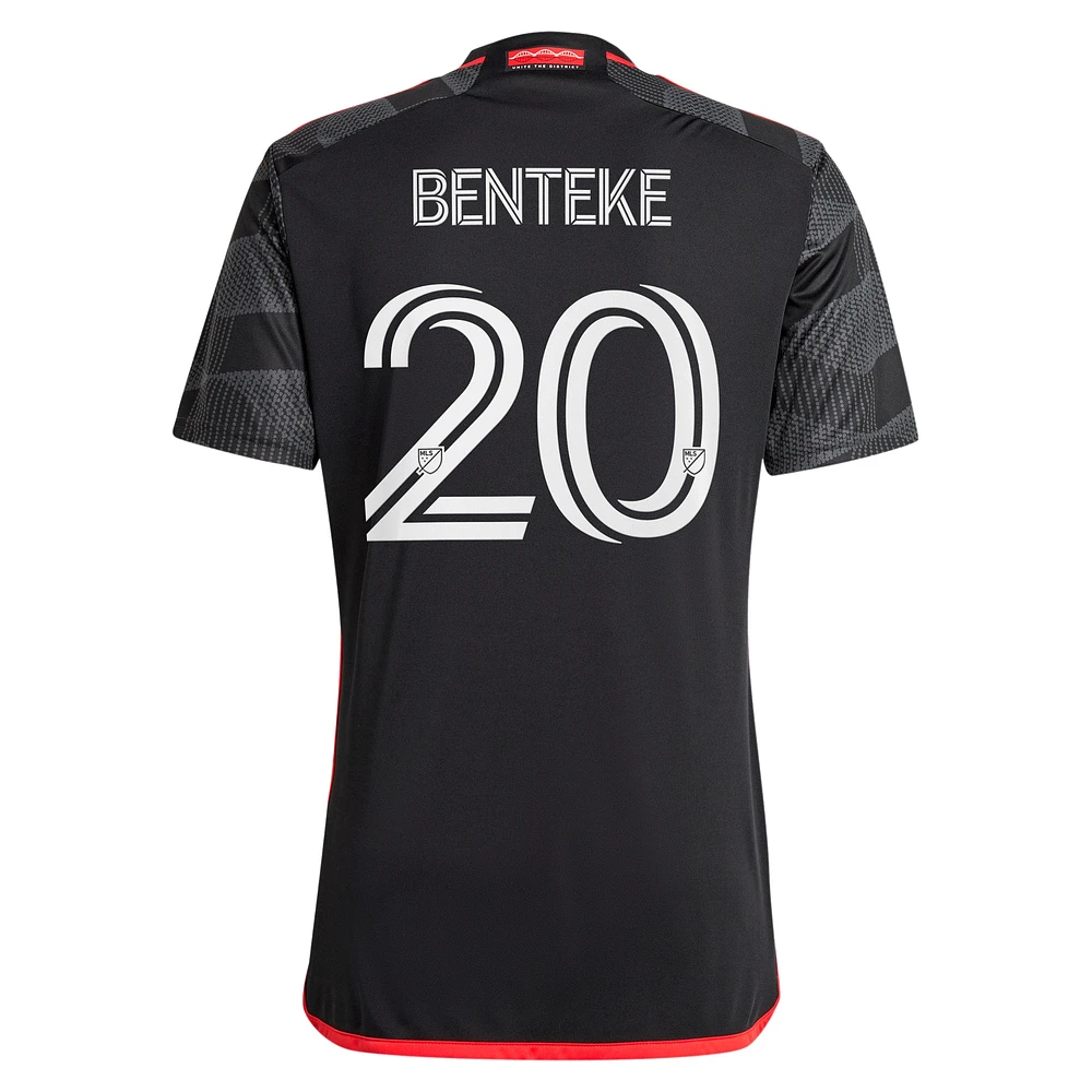 Men's adidas Christian Benteke Black D.C. United 2024 The Icon Kit Replica Player Jersey