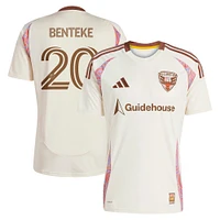 Maillot de joueur réplique adidas Christian Benteke Natural D.C. United 2025 The Soul Kit pour homme