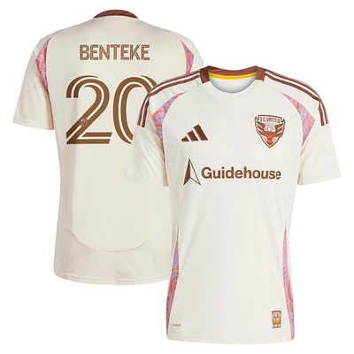 Maillot de joueur réplique adidas Christian Benteke Natural D.C. United 2025 The Soul Kit pour homme